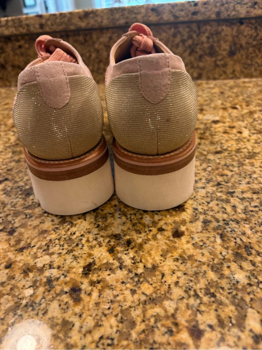 The Office of Angela Scott Ms Elaine Pink Suede Platform Derby Shoes 39.5 US 9.5